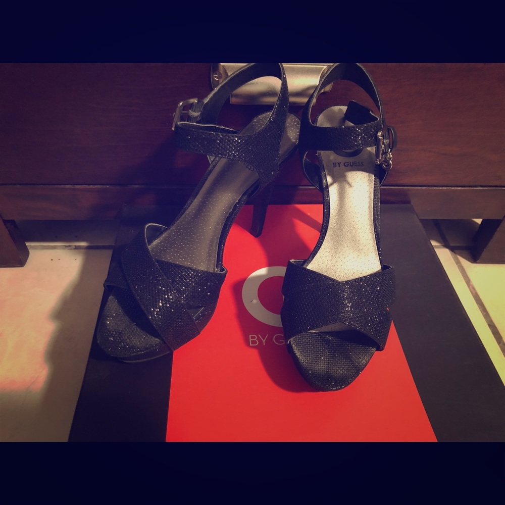 G by Guess T strap black heel
